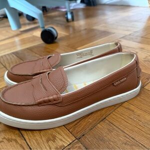 Cole Haan Tan Leather Slip-On Shoes